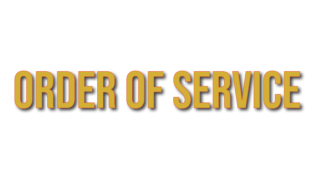 Order of Service – Master Gopal Nair.